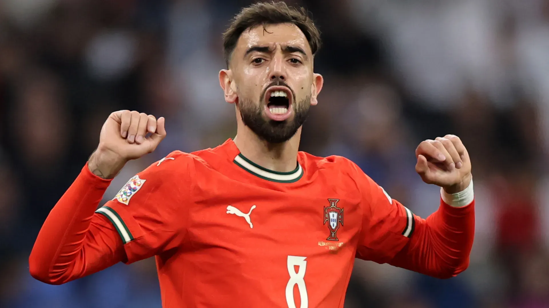 Portugal's Bruno Fernandes playing in the UEFA Nations League