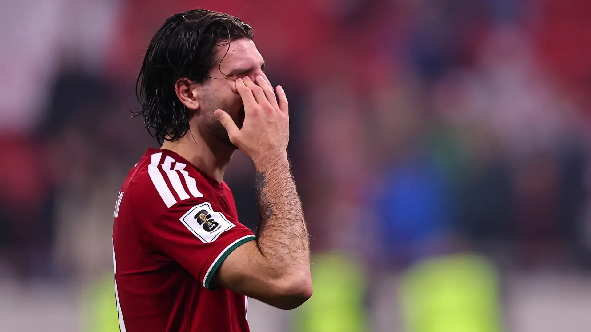 Dominik Szoboszlai of Hungary reacts after losing against Republic of Ireland.