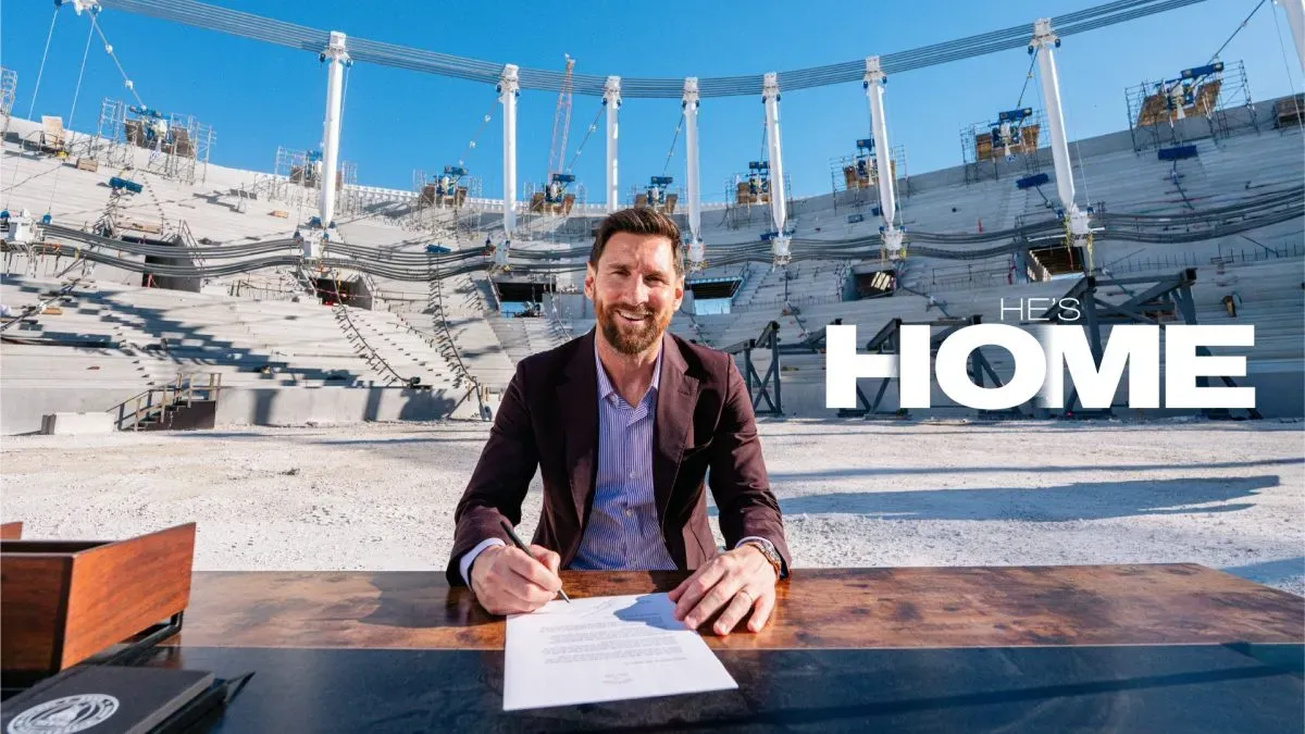 Inter Miami announcement of Lionel Messi’s contract extension.