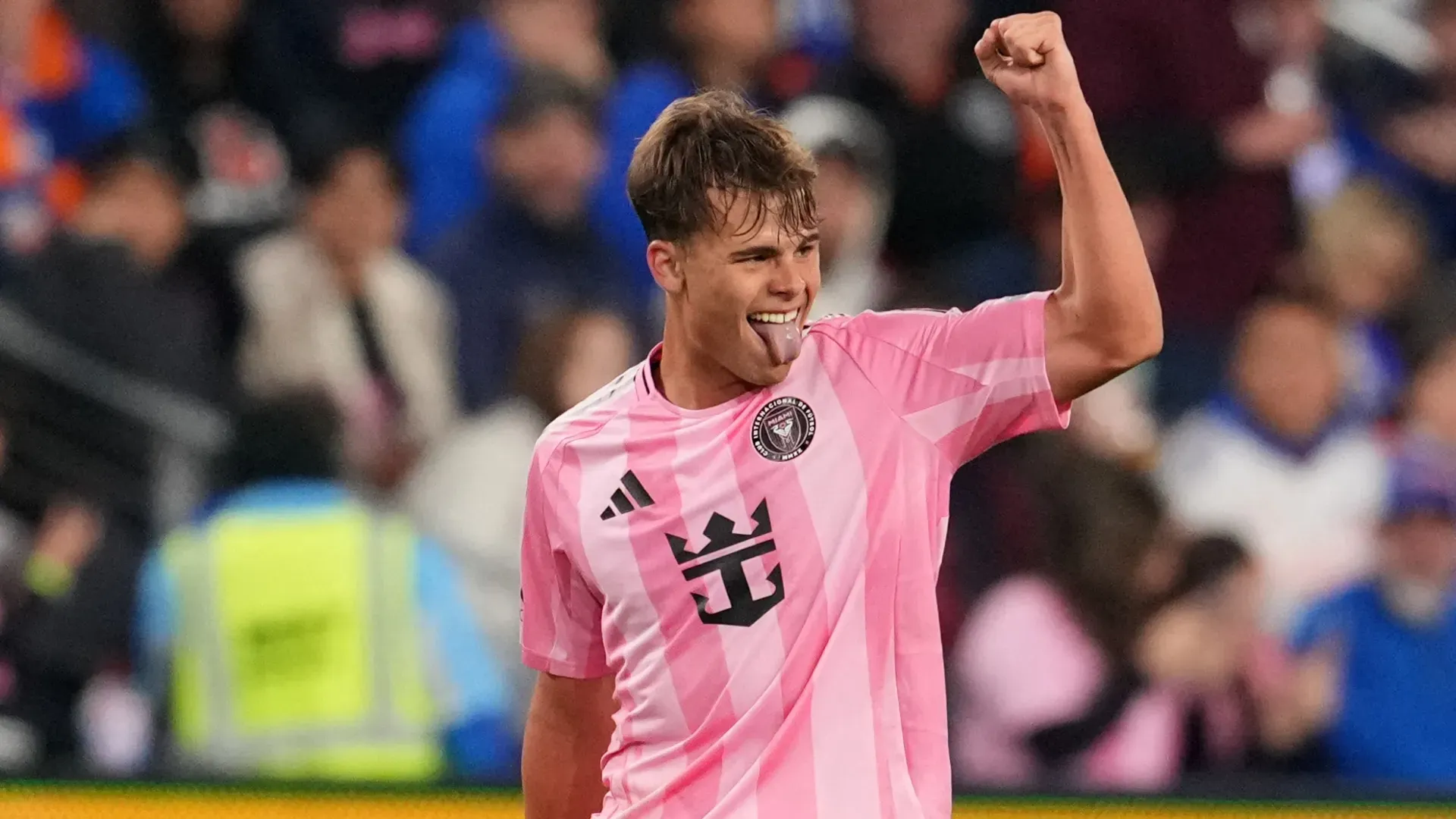 Mateo Silvetti #24 of Inter Miami CF celebrating.