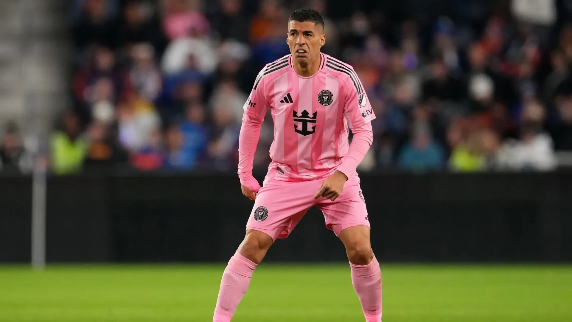 Luis Suárez #9 of Inter Miami CF against FC Cincinnati.